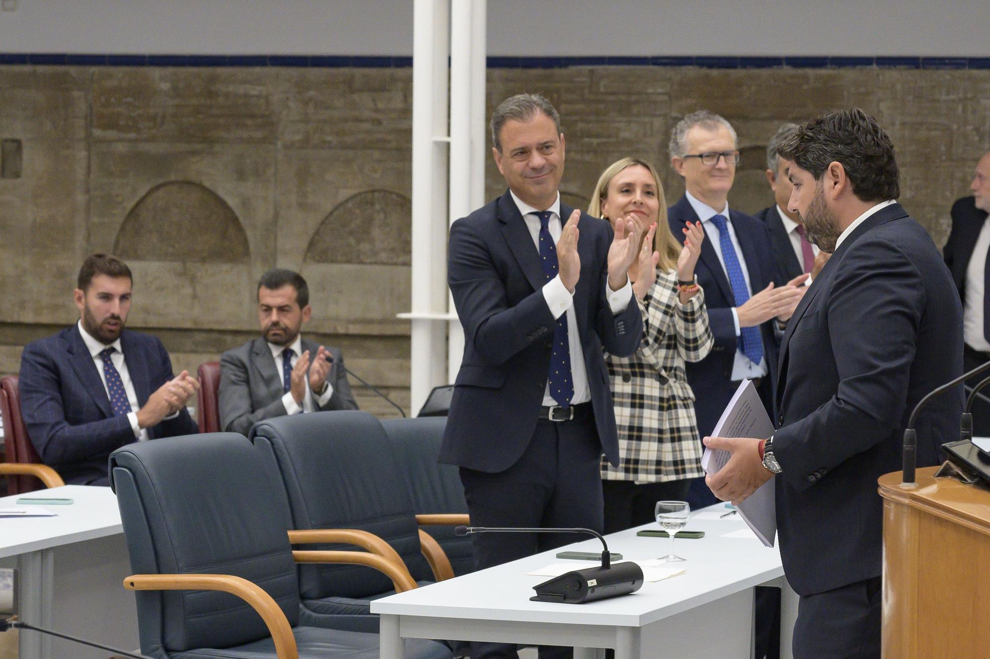 Primera sesión del segundo debate de investidura de López Miras en la Asamblea