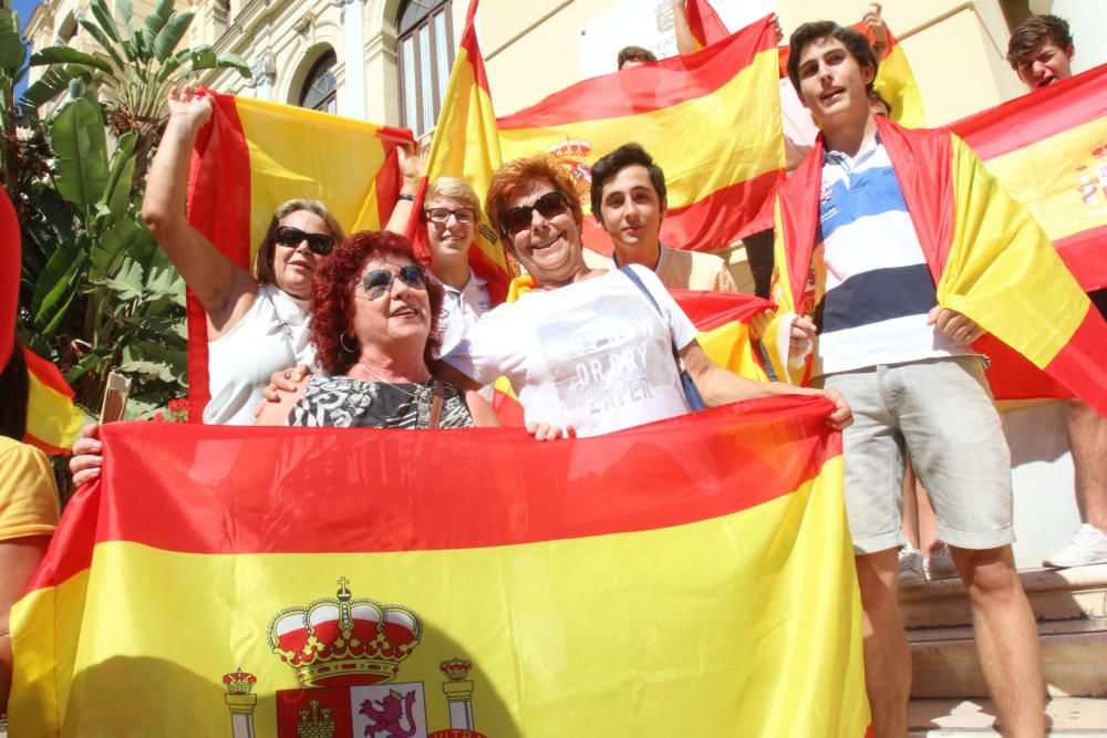 Cientos de malagueños protesta por el referéndum