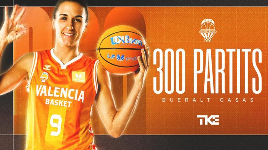 Queralt Casas (33 años), primera jugadora en llegar a los 300 partidos: "Es un honor"
