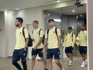 Concentración de la UD Las Palmas en el hotel AC Iberia