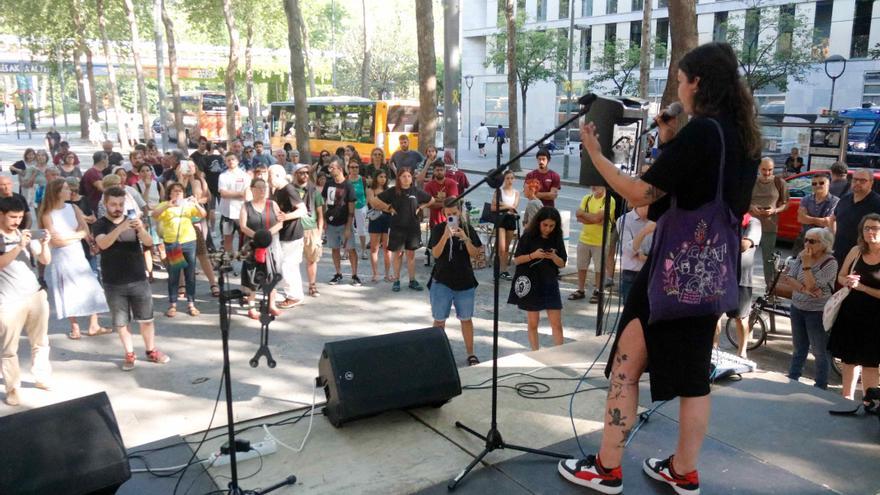 Vídeo | Jutgen l'única encausada per la manifestació que va tallar el TAV a Girona el dia de la sentència de l'1-O