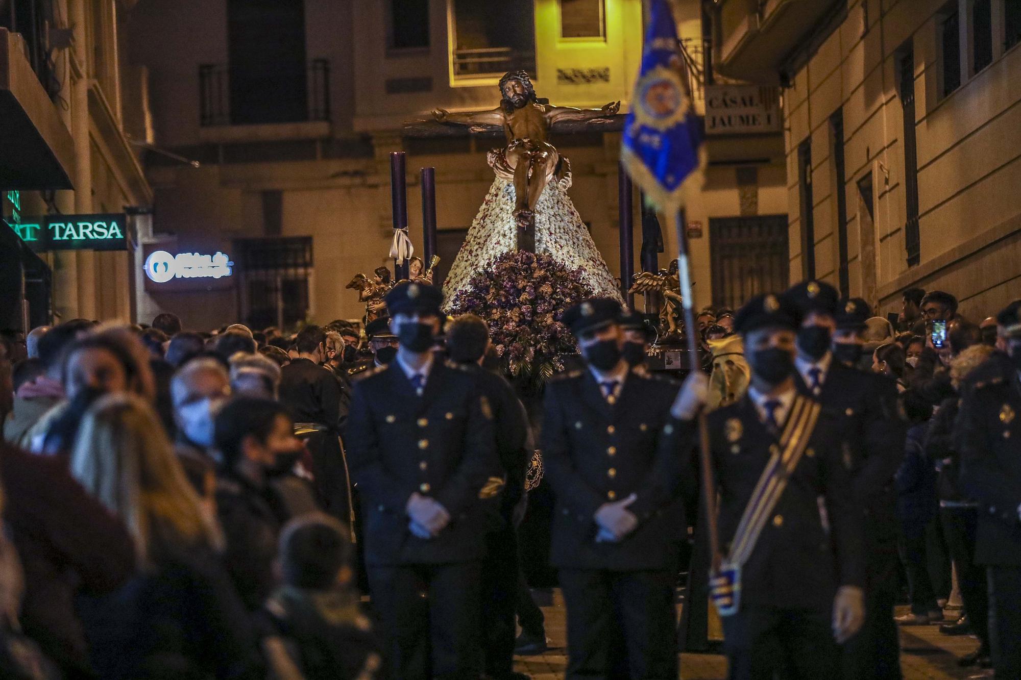 Elche procesiones Jueves santo: La Oracion del Huerto,Nuestra Señora de las Angustias y Maria Santisima de la Salud,La Flagelacion y Gloria,El Silencio,Cristo de Zalamea.