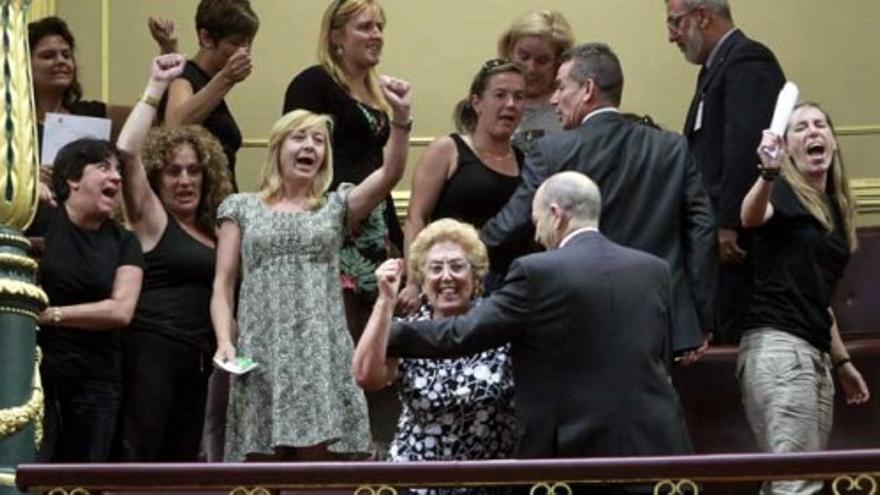 Expulsan a las mujeres de los mineros del Congreso