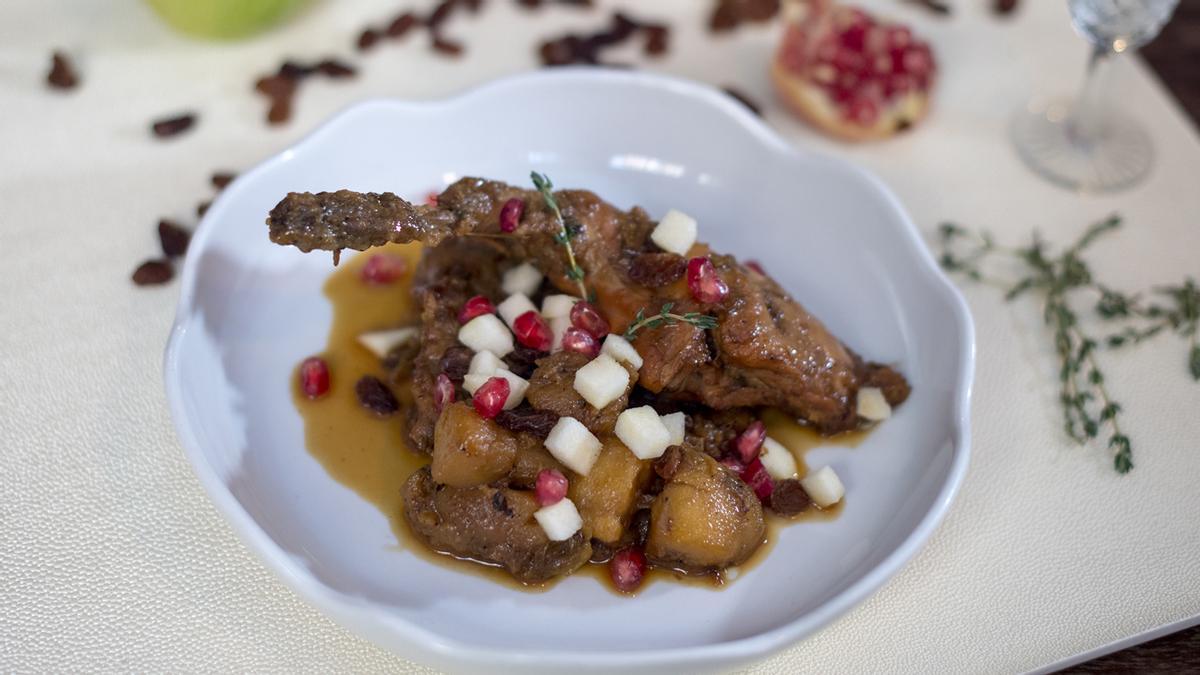 El conejo a la catalana del menú navideño barato de Ada Parellada.