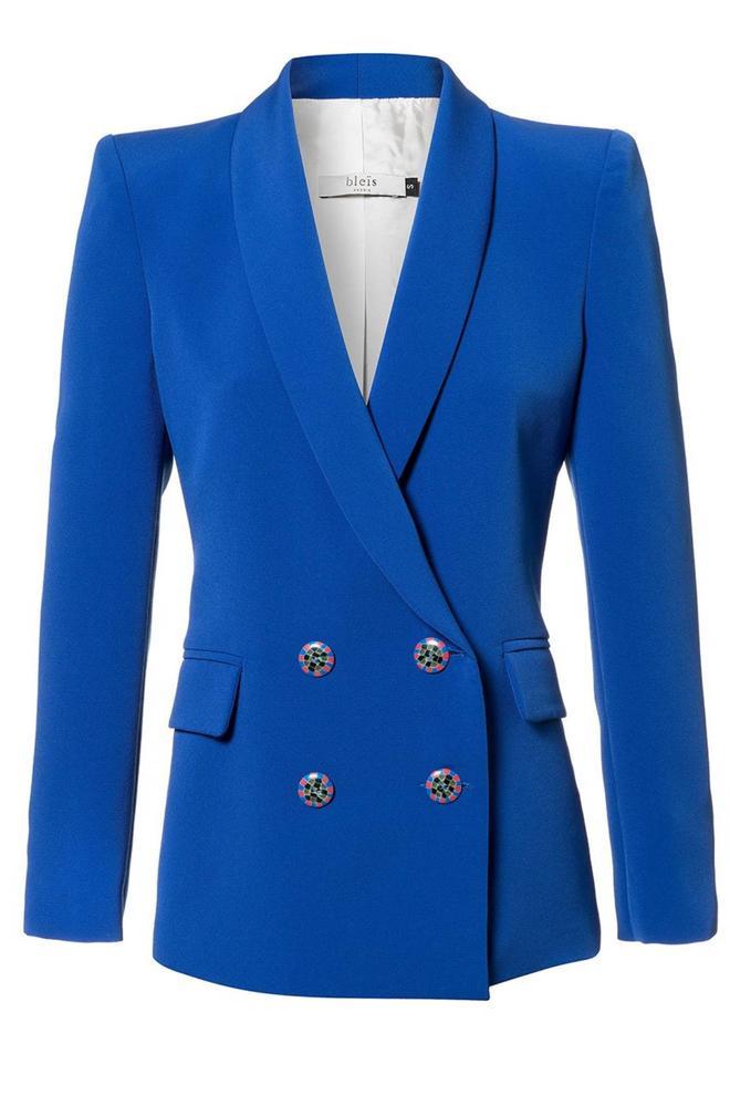 Blazer azul con botones de colores de Bleis Madrid