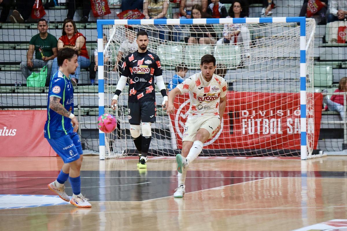Bebe, de ElPozo Murcia, durante el partido ante el Valdepeñas la pasada jornada.