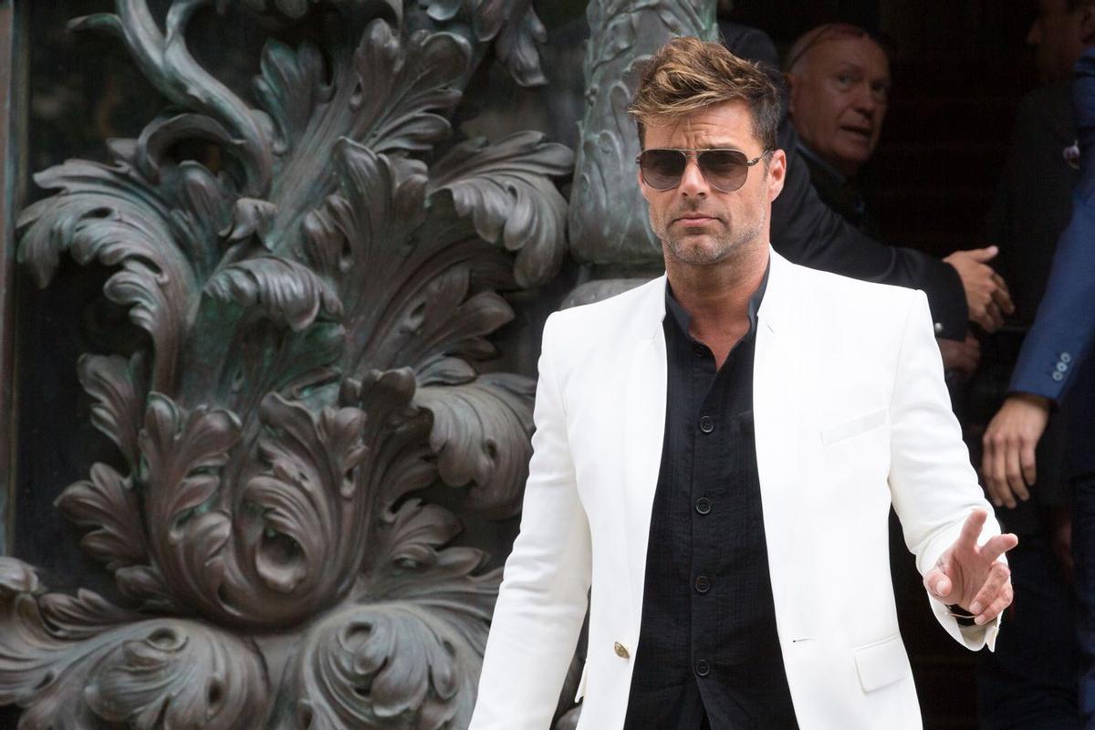 Ricky Martin en el desfile de Balmain Homme en París