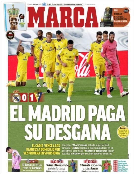 Portada MARCA domingo 18 octubre 2020