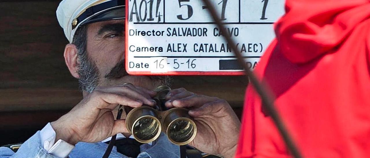 El actor Luis Tosar en un instante del rodaje en Tenerife de la película ‘1898. Los últimos de Filipinas’.