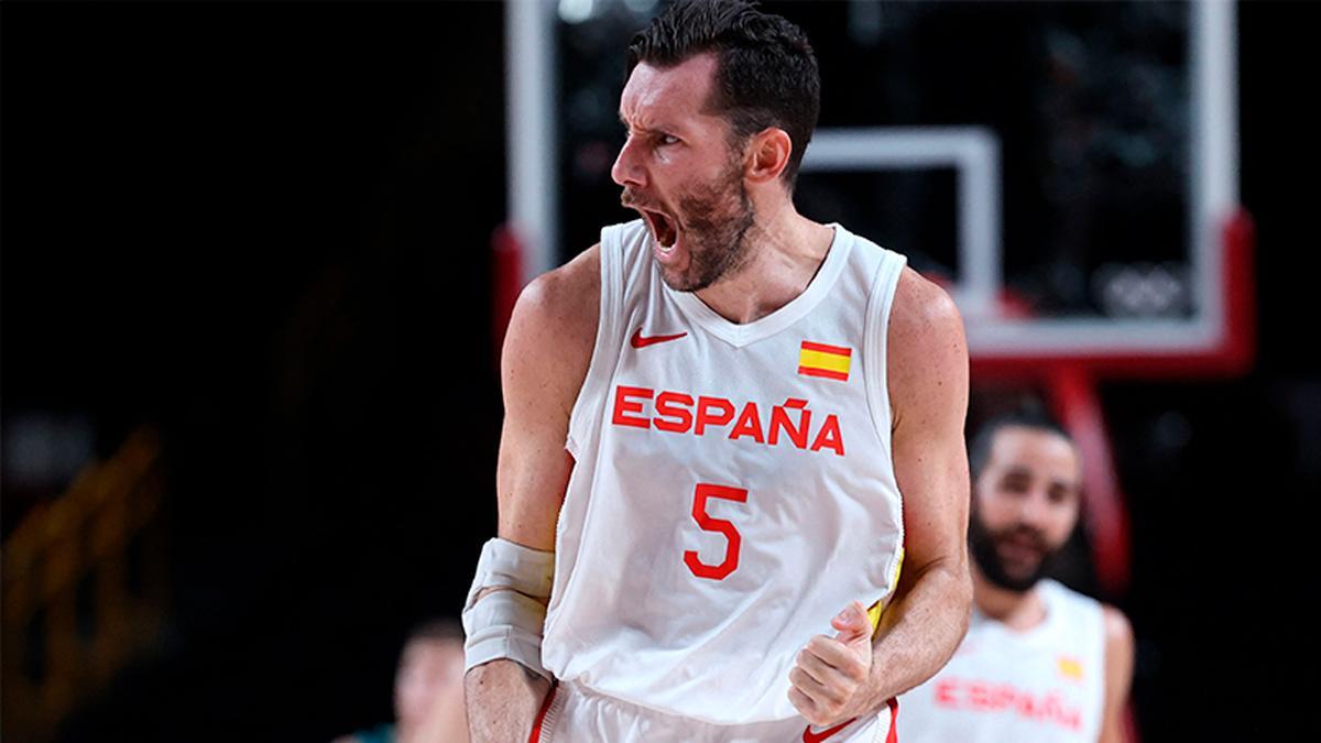 Rudy Fernández, durante el partido ante Estados Unidos