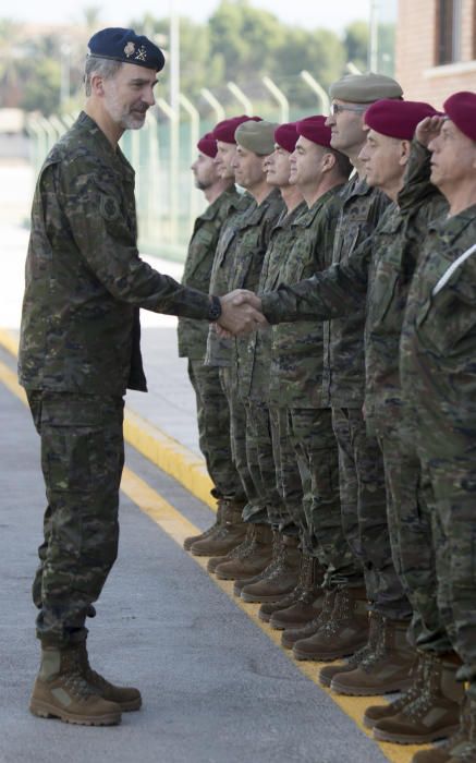 Ejercicio de la policía militar en Bétera con presencia del rey