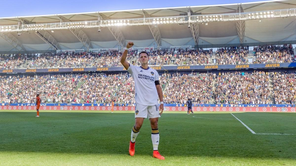 Chicharito, en un partido con los Galaxy