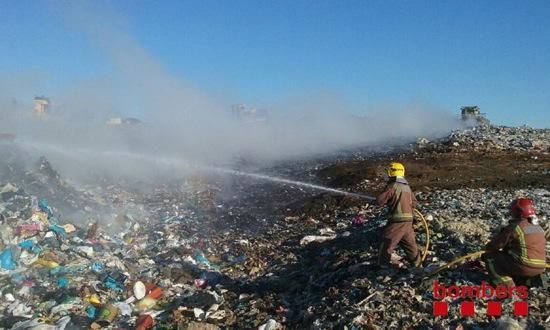 Incendi a l''abocador de Manresa