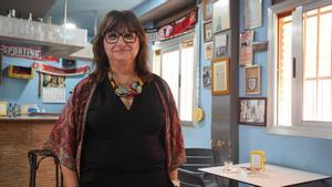 Carmen Amoraga en la cantina del metro de Picanya.