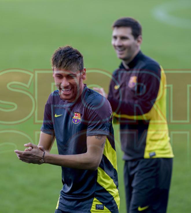 Las mejores imágenes del Barça en el entrenamiento del Calderón