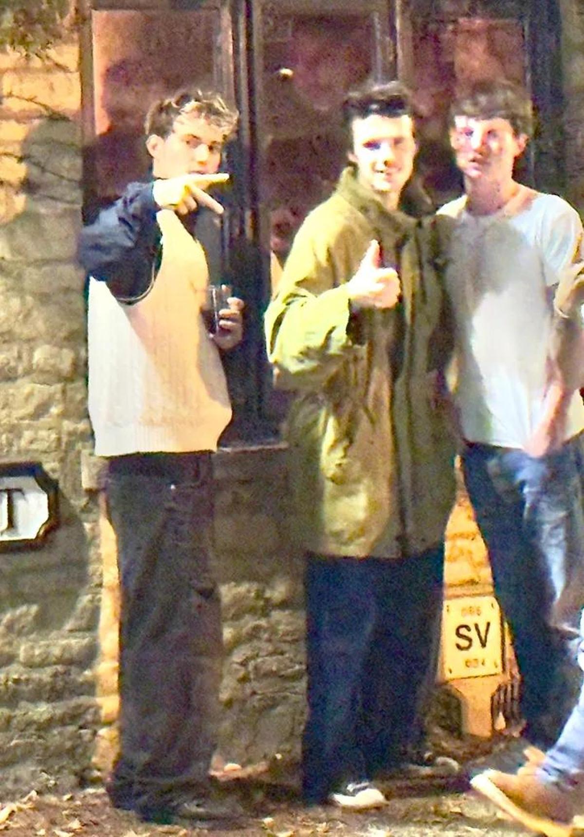 Cruz Beckham, along with his friends at his father's party.