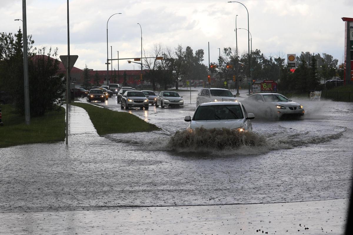 Inundaciones en una ciudad.