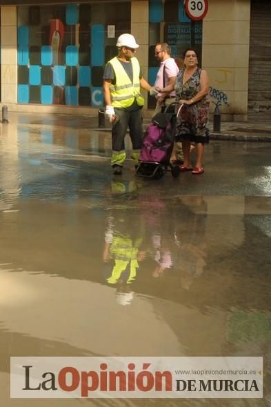 Inundación en el centro de Murcia