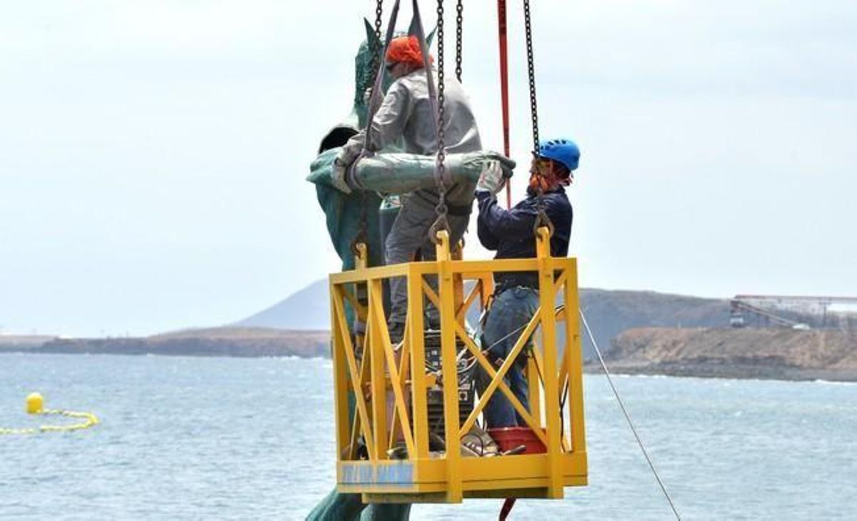 Esta es la historia de la estatua de Neptuno de Melenara