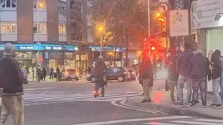 Aparatoso accidente en pleno centro de Zaragoza con un coche de la secreta implicado