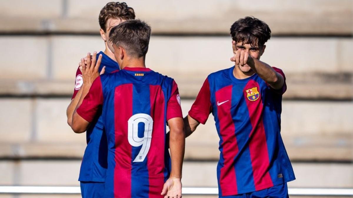 El Juvenil A en el partido ante el Huesca