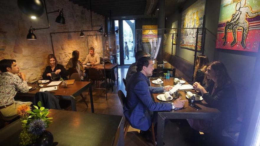 Interior d’un restaurant de Girona en una imatge d’arxiu