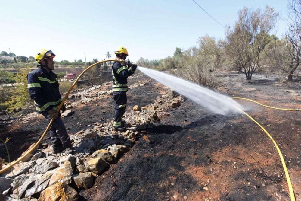 Estabilizado el fuego en el Pinaret de la Xara, en el límite de El Montgó