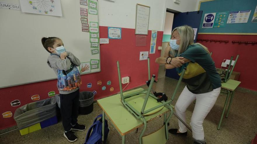 Inicio de curso en el colegio Gabriel Vallseca de Son Gotleu (Palma).