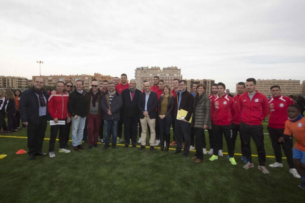 Inauguración del nuevo campo de fútbol del colegio Salesianos