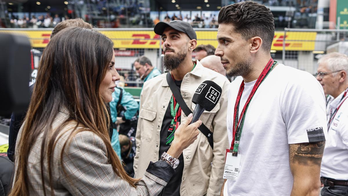 Melissa Jiménez entrevista a su ex Marc Bartra en el Gran Premio de Austria