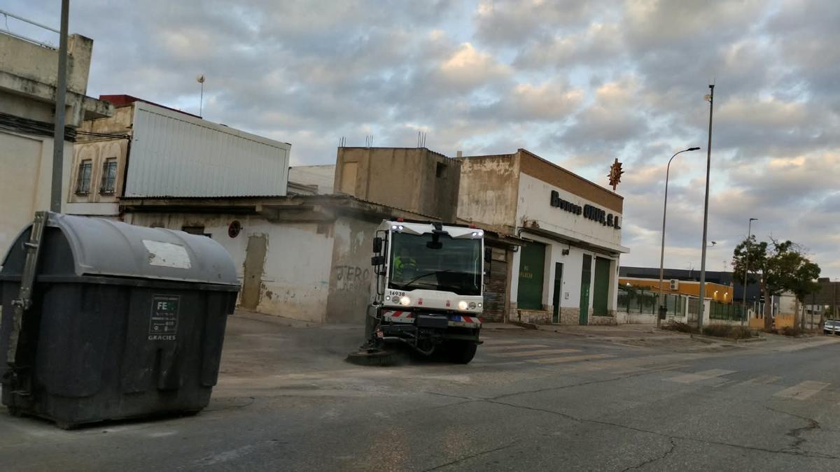Trabajos de baldeo.