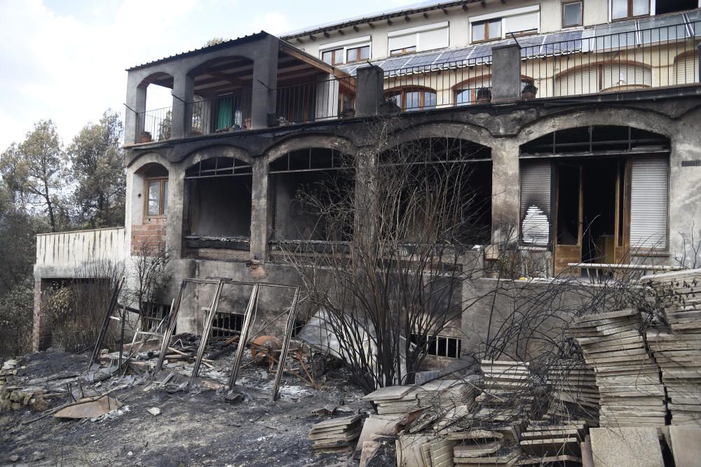 Els habitatges destruïts per les flames