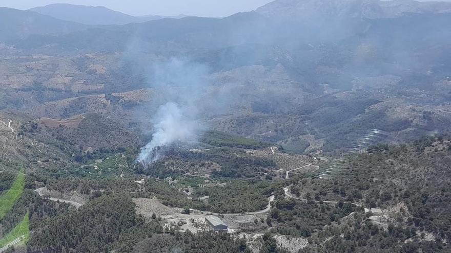 Estabilizado un incendio forestal declarado en Jorox