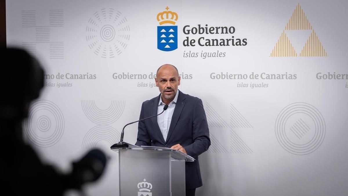 Alfonso Cabello, portavoz del Gobierno, en la rueda de prensa tras el Consejo.
