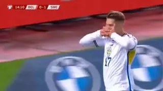 Imparable: ¡qué golazo de Viktor Gyökeres a Bélgica!