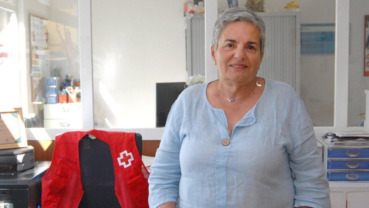María Jesús Andújar, en la sede de Croz Roja A Estrada. | BERNABÉ/JAVIER LALÍN