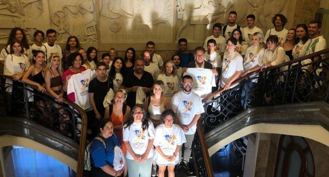 Jóvenes de Sabadell y Sarajevo que participan en el proyecto.