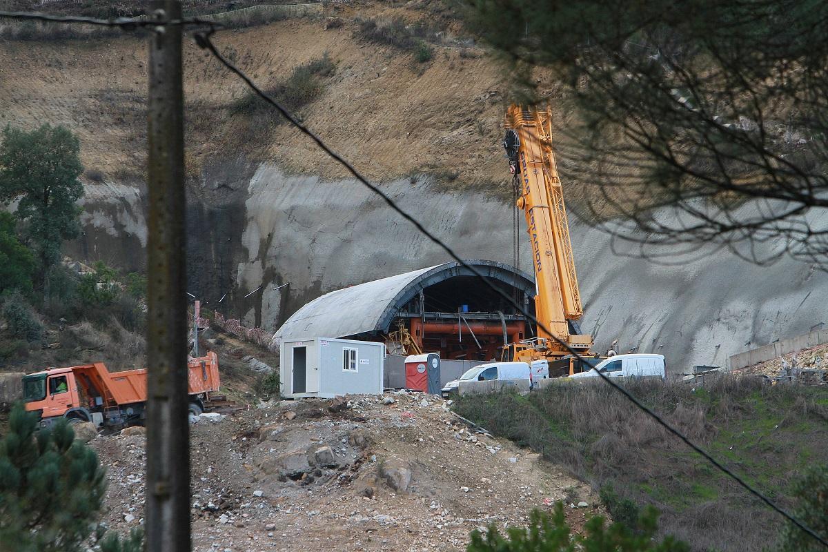 Obras del AVE en la que se produjo el accidente, en San Cibrao das Viñas Obras del AVE en la que se produjo el accidente, en San Cibrao das Viñas