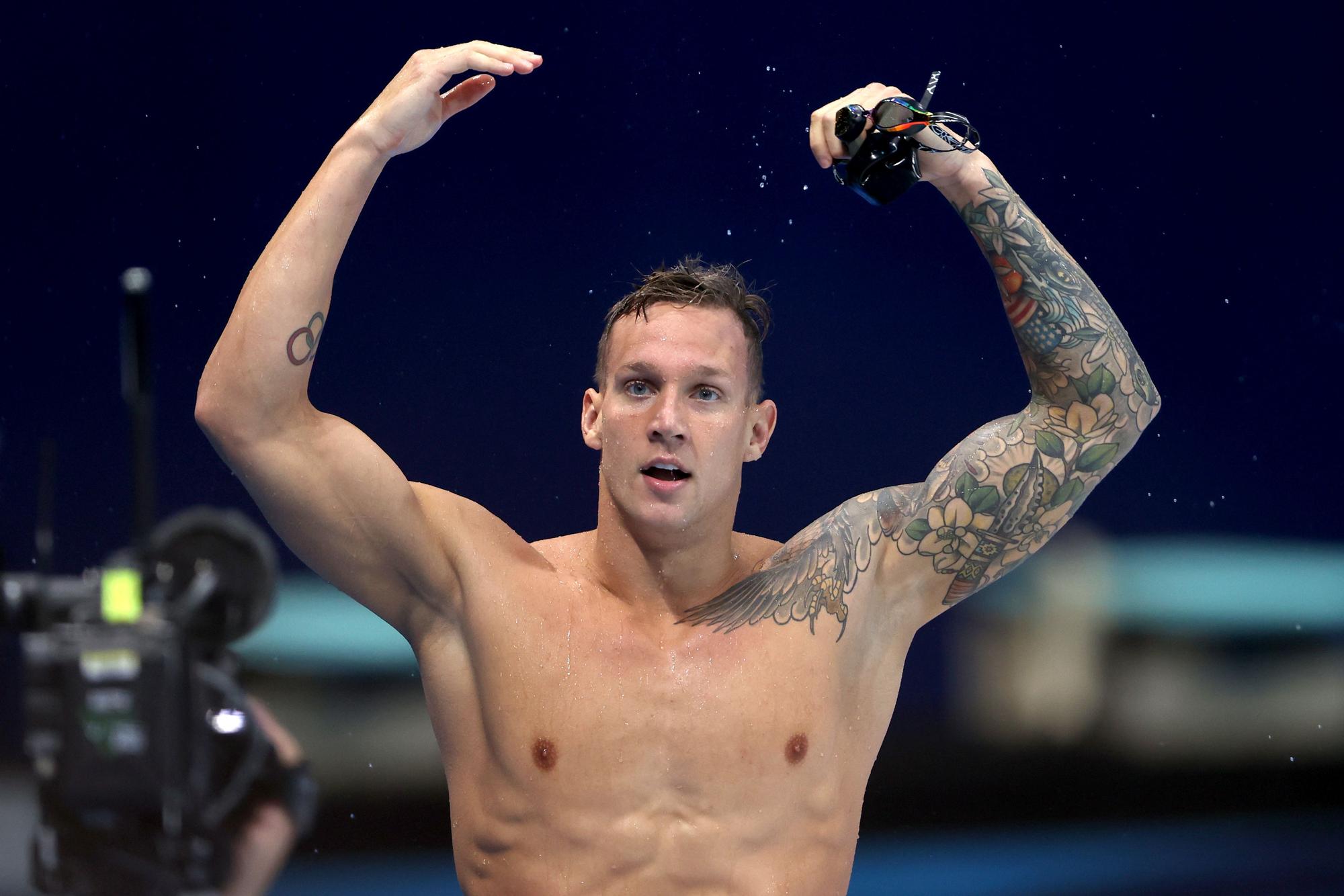 Caeleb Dressel durante la final