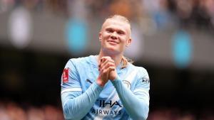 Erling Haaland, autor de un hat-trick en el Manchester City-Liverpool de FA Cup