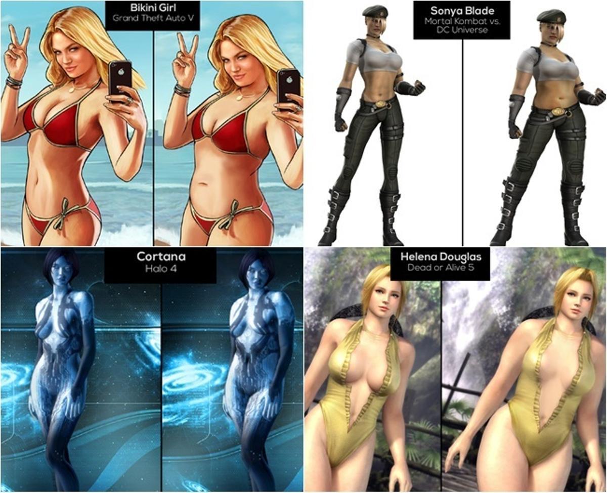 Así serían las medidas reales de las heroínas del videojuego
