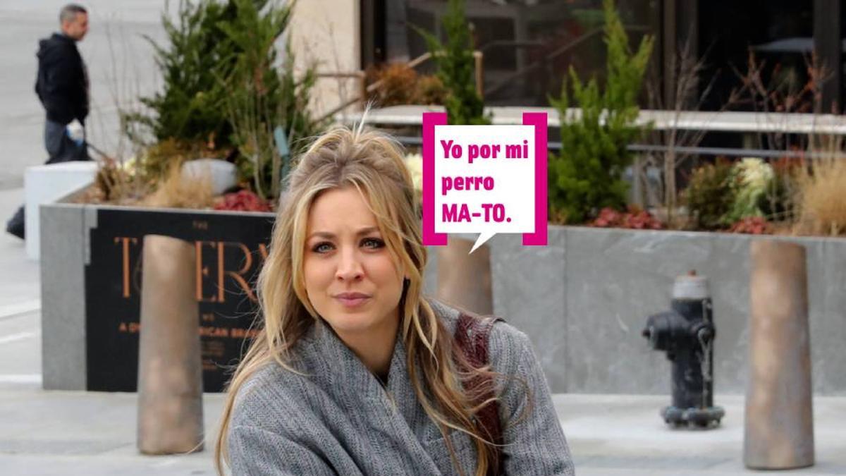 A falta de bebé, Kaley Cuoco pasea a su perro en cochecito