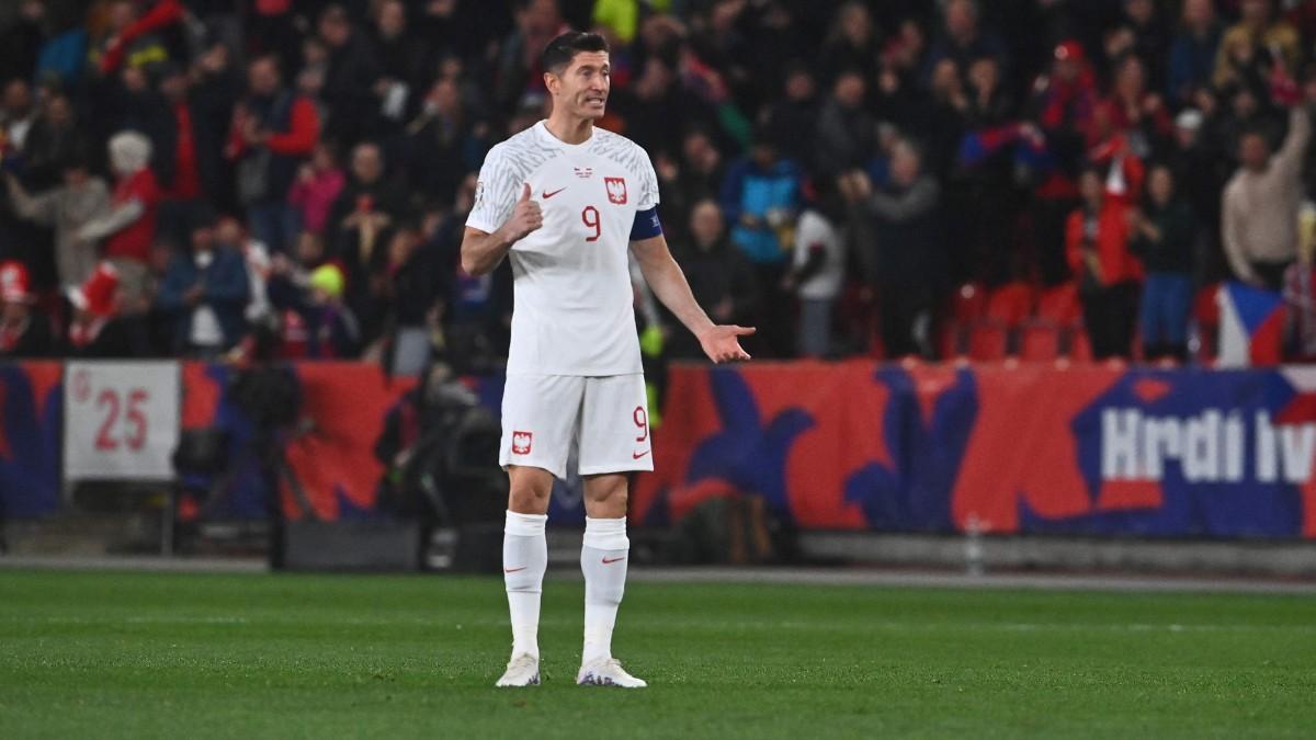 Lewandowski durante el partido ante República Checa