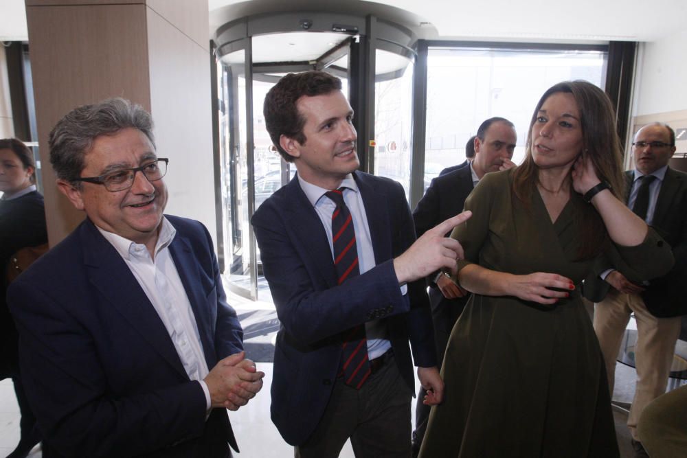 Visita del líder del PP, Pablo Casado, a Girona.