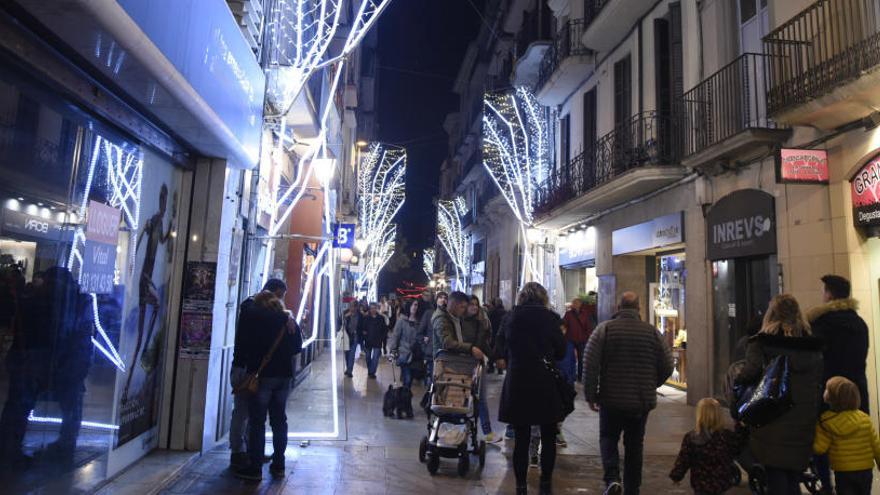 El carrrer del Born de Manresa durant aquestes festes