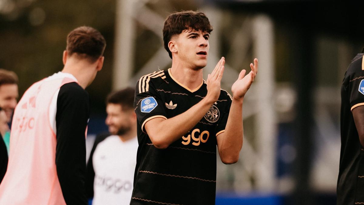 Jofre Torrents, en su debut con el Ajax