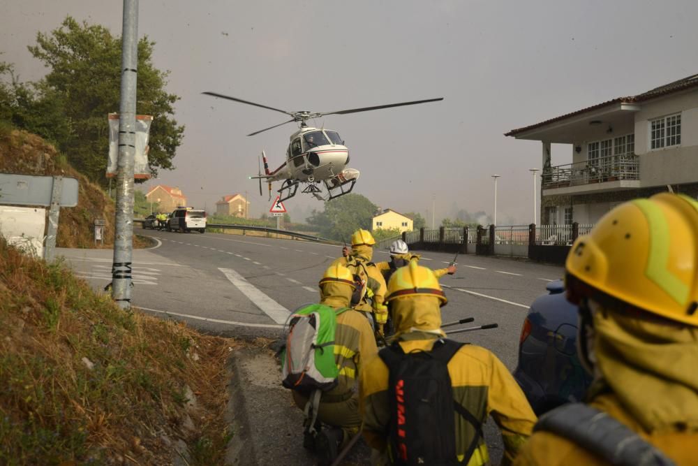 Incendio forestal en Cotobade