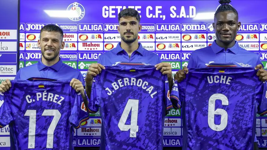 Carles Pérez, Uche y Berrocal "contentos" de formar parte del Getafe