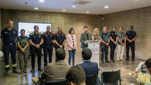 Rueda de prensa posterior a la Junta Local de Seguridad de Tarragona, que ha contado con la presencia de la consellera Núria Parlon y el alcalde Rubén Viñuales.