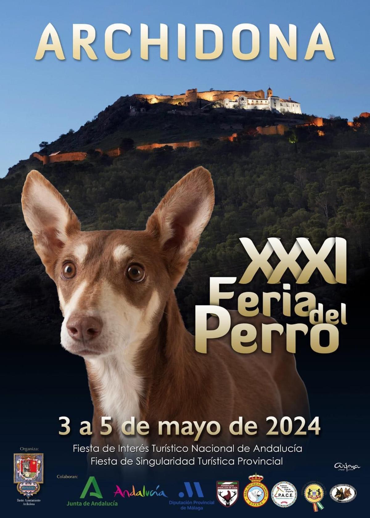 Cartel de la Feria del Perro de Archidona 2024.